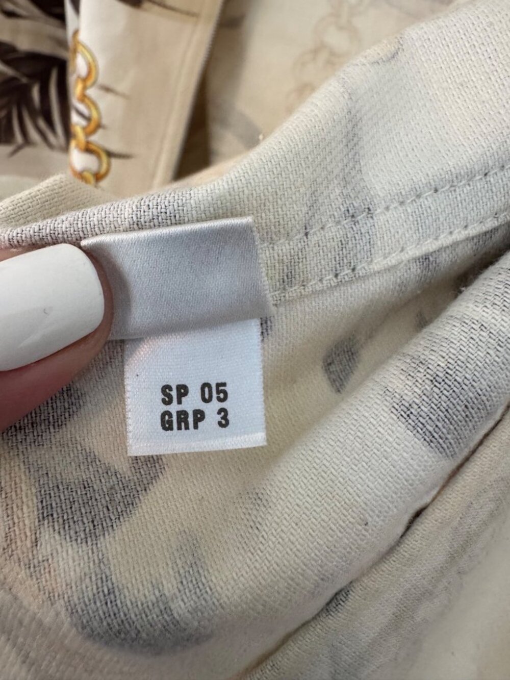 St. John Sport By Marie Gray Palm & Chain Print Jacket Zip-Up Pockets Made In US - Picture 15 of 16